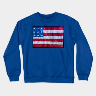 Rustic American Flag Crewneck Sweatshirt